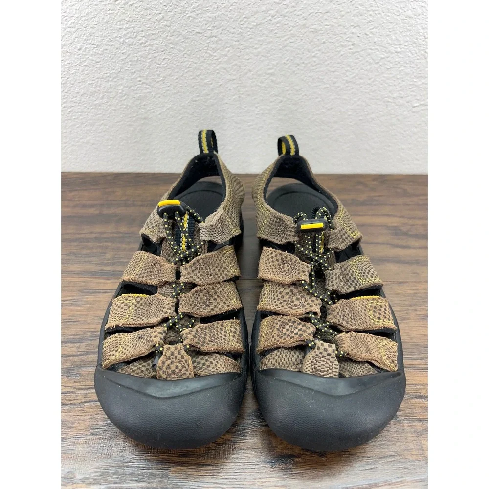 Keen Kids Boys Shoes Size 3 Brown Leather Geometric Waterproof‎ Outdoor Sport
